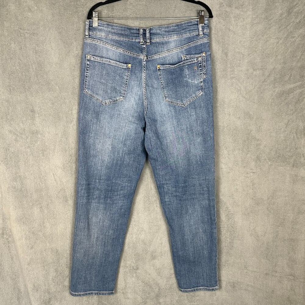 Anthropologie Pilcro Jeans Womens 32 Blue Straight Pockets Stretch High Rise - Picture 6 of 13